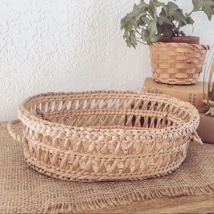 Boho Wicker Storage Basket